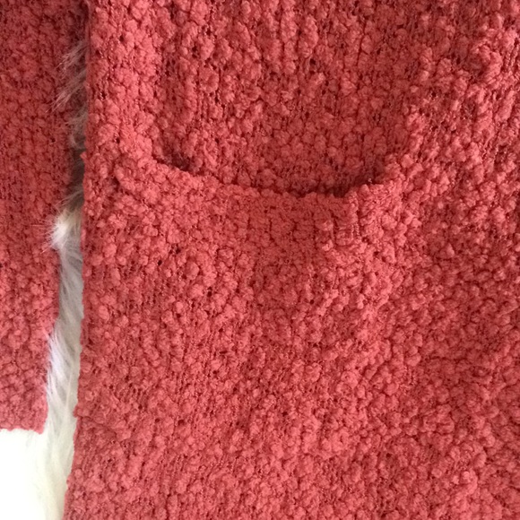🌷 Dusty Rose Chunky Knit Popcorn Cardigan - Picture 4 of 5